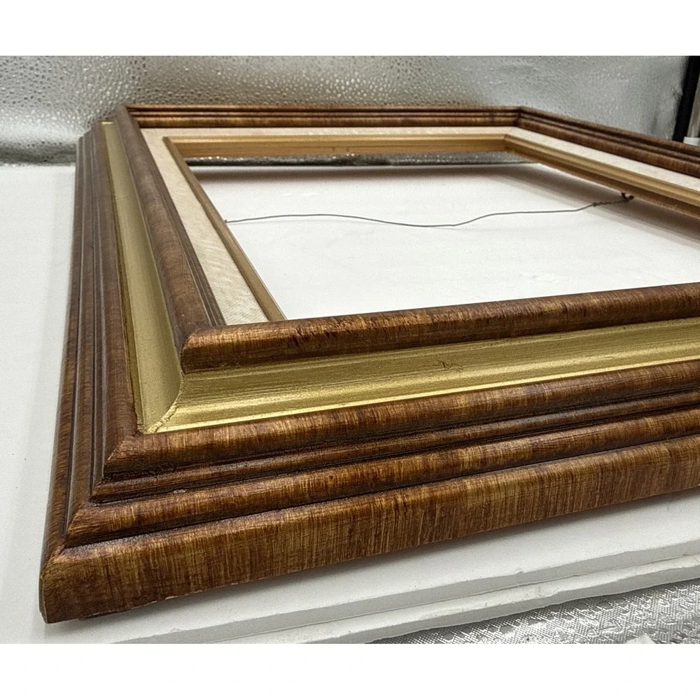 Vtg‎ Ornate Gold Carved Wood Hold A 14x11